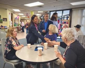 Sabina Matos Meeting Seniors in Warwick